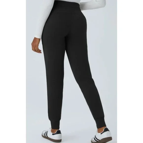 Halara High Waisted Drawstring Casual Jogger Size Large Black Pockets NWT $54 - Picture 2 of 10